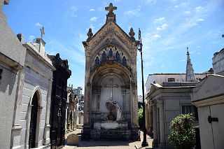 12 Dorrego Ortiz Basualdo Mausoleum Includes A Cross, Female Figure Next To A Seven-Branched Candelabrum Recoleta Cemetery Buenos Aires.jpg